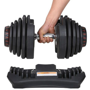 Adjustable 40 <strong>kg</strong> Rubber Dumbbell Home Gym Smart Exercise Fitness Equipment with Quick Dial Custom Logo <strong>5</strong> to 40 <strong>kg</strong> Free <strong>Weights</strong> - Product Image 5
