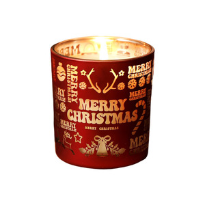 Funday Christmas Scented <b>Candle</b> <b>Red</b> Cylinder Smokeless Holiday Fragrance Gift Decor - Product Image 3