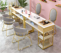 Plus Design Moderne style mode Nouveaux modèles verre trempé meubles de charge sans fil Salon de beauté Manucure Nail table