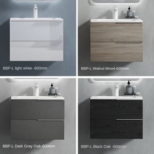 Mueble <span class=keywords><strong>de</strong></span> <span class=keywords><strong>Baño</strong></span> Modular <span class=keywords><strong>de</strong></span> Pared con Lavabo Integrado, Diseño Dividido, Estilo Crema, <span class=keywords><strong>de</strong></span> Piedra Artificial Alemana Doporro, para Hotel - Product Image 3