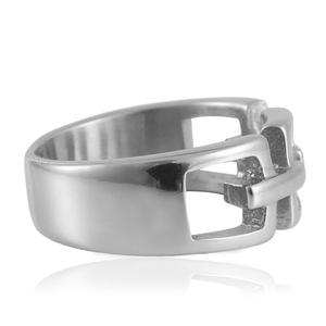 Geometric <b>Titanium</b> Steel Hollow <b>Ring</b> Women's Fashion Jewelry Gift 21050 - Product Image 2