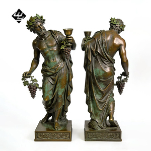 Scultura in Bronzo di Dioniso in Posizione Sdraiata e Ebriata, Statua del Dio Greco per Decorazione di Giardini e Paesaggi Esterni - Product Image 3