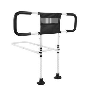 <b>Bed</b> Rails For Elderly And <b>Disabled</b> With Adjustable Height And Storage Pocket White Design - Product Image 1
