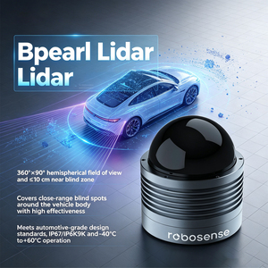 RoboSense B-pearl LiDAR de Corto Alcance 360 ° x90 °   Sensor de Detección de Punto Ciego de 32 Haces con Campo de Visión Hemisférico para Robot AGV Autónomo L4 - Product Image 1