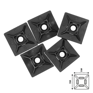 Base Adesiva per Fascette Stringicavo 19x19 mm. Nero. Confezione da 100 Unità - Product Image 2