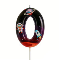 Weltraum-Astronauten-Zahlenkerzen 0-9 Set 7cm Kindergeburtstagskuchen-Deko Weltraum-Party-Requisiten