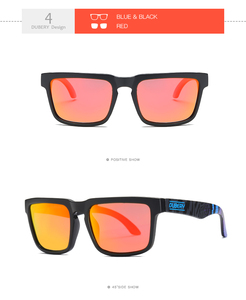 DUBERY 2025 Lunettes de <span class=keywords><strong>soleil</strong></span> pour femmes de haute qualité, verres ronds UV400, montures carrées bleues transparentes, rouges et jaunes pour femmes et hommes - Product Image 4