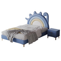 Cama de Dinosaurio para Niños y Niñas, Cama Individual de Madera con Diseño de Tiranosaurio Rex, con Barandilla y Tobogán para Dormitorio