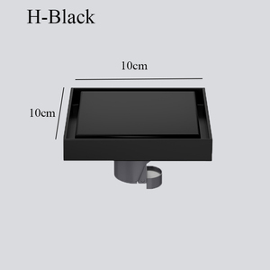 Custom Modern 4 Inch Black Stainless Steel Antidor Shower Floor Drain Electroplated with Warranty for Hotels - Product Image 4