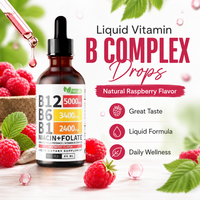 Vitamina B Complejo Sublingual de Marca Privada, Líquido 60ml, Gotas de Vitamina B6 B12, Almacén en EE. UU.