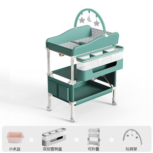 <span class=keywords><strong>Table</strong></span> à <span class=keywords><strong>langer</strong></span> bébé pliable et réglable, étanche, pour un changement rapide des couches, avec baignoire intégrée et sac de rangement - Product Image 3