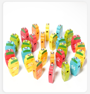 Caja de Actividades de Madera Multifuncional 9 en 1 CE CPC, Juguete Educativo Temprano de Pesca, Operaciones Matemáticas, Enhebrado de Cuentas para Niños - Product Image 6