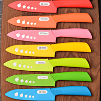 Wonglong 6-inch vintage stijl ambidextere keukenmes met antiaanbaklaag en keramisch lemmet voor het schrapen van groenten