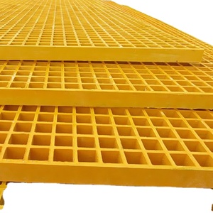 Rejilla de pasarela de malla pequeña de FRP de 38*38 mm, plataforma de rejilla pultruida de GRP, suelo de rejilla de fibra de vidrio - Product Image 1