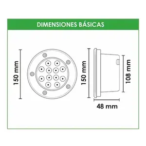 Lampe de sol LED encastrée 12W, lumière chaude, acier inoxydable, montage encastré, éclairage extérieur de jardin, IP65, garantie 3 ans, Lucid World NWEM - Product Image 4