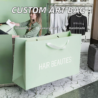 Emballage artisanal de luxe sur mesure en carton ivoire, sac en papier 250 g/m² pour vêtements