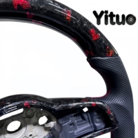 Volant sport personnalisé en fibre de carbone forgée rouge pour Volkswagen Golf MK7 MK6 MK5 Sagitar Bora Jetta POLO GTI GTD GDI
