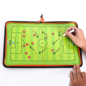 Tablero táctico magnético de voleibol y fútbol, herramienta de entrenamiento portátil con cremallera