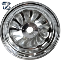 Impeller Kipas Pendingin Industri Kustom 5 Axis CNC Machining Aluminium Berbentuk Lengkung untuk OEM