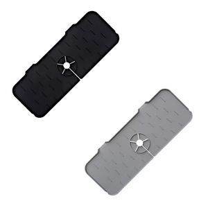 Silicone Drain Mat For Sinks And Washbasins 37.2 Cm X 13.7 Cm Splash Proof Kitchen Faucet Accessory - Product Image 2