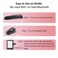 Control Remoto Impermeable para Pasar Páginas en Kindle Oasis, Kobo y iPad, para Leer Novelas y Disparar el Obturador de la Cámara
