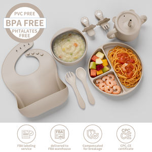 Juego de Alimentación de Silicona para Bebés, 8 Piezas, Libre de BPA, Personalizado por Fábrica OEM/ODM, Regalos para Niños - Product Image 2