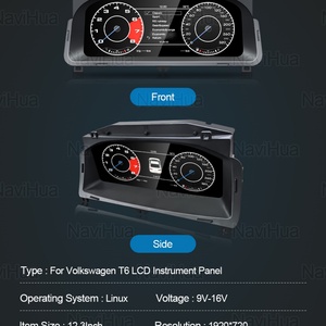 Navihua LCD Dashboard Digital Cluster Speedometer LCD Instrument <b>Auto</b> <b>Meter</b> Virtaul Cockpit for Volkswagen VW T6 2015-2020 - Product Image 4
