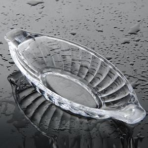 Al por mayor de vidrio grueso Banana Boat plato de postre plato de ensalada - Product Image 5