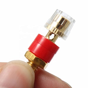 2 uds <span class=keywords><strong>Terminal</strong></span> de cobre para conector <span class=keywords><strong>Banana</strong></span> de 4mm Jack altavoz Cable amplificador conector negro rojo - Product Image 5