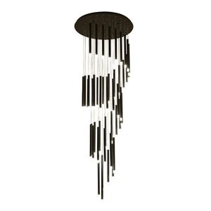 Lámpara Colgante LED Moderna y Sencilla, Lámpara <span class=keywords><strong>de</strong></span> <span class=keywords><strong>Techo</strong></span> <span class=keywords><strong>de</strong></span> <span class=keywords><strong>Tubo</strong></span> Acrílico Negro, para Escaleras, Sala <span class=keywords><strong>de</strong></span> Estar, Escalera - Product Image 6