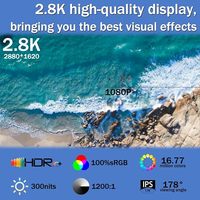 Monitor Portátil con Pantalla Táctil de 15.6 Pulgadas, 2880x1620, 100Hz, Tiempo de Respuesta de 7ms, Extensor de Pantalla para Portátil con Soporte Ajustable de 45 Grados