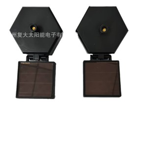 Lampe solaire de jardin à base hexagonale avec panneau à film mince LED, résistante à l'eau, à monter sur piquet extérieur - Product Image 5