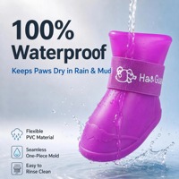 Bottes de pluie imperméables en PVC couleur fruitée pour animaux de compagnie, chaussures antidérapantes pour chiens, lot de 4, logo personnalisé, vente en gros, fournisseur OEM ODM