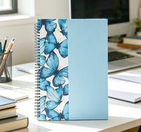 Carnet à spirales personnalisé, ligné, reliure spirale, pour usage scolaire et professionnel, couverture en papier personnalisable, papeterie de bureau pour étudiants