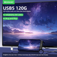 DOONJIEY USB5 120G Soporte para Teléfono de Aleación de Aluminio con Funciones Completas, PD 240W, Transferencia de Datos de Alta Velocidad, Soporte Plegable de 180 Grados