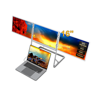 Triple Screen Monitor 2026 New 3*16" One-Cable Portable for Small Meetings Monitores 2560*1600 Laptop Expansion Auxiliary Screen