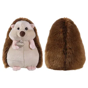 All'ingrosso peluche peluche imbottito giocattolo riccio con Logo personalizzato di alta qualità carino Mini peluche riccio giocattolo