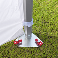 Tente pliante robuste imperméable quatre saisons à double couche 10x10 avec structure en aluminium, installation facile, couleur et logo personnalisables pour