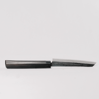 Couteau de chef miniature de 112 mm de longueur de lame, chauffé et trempé, en acier à ressort automobile de haute qualité