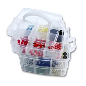21872 3-lagiger Snap Box Spielzeug Organizer Fall Plastic Craft Aufbewahrung sbox mit abnehmbaren Trennwänden 18 Steckplätze