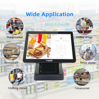 Machine de point de vente à écran tactile durable de 15.6 pouces Affichage client LED8/VFD Caisse enregistreuse électronique en option avec imprimante thermique de 58mm