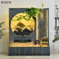 Grande Fontaine Murale Élégante en Résine pour Jardin Extérieur, Ornement de Terrasse, Style Artificiel