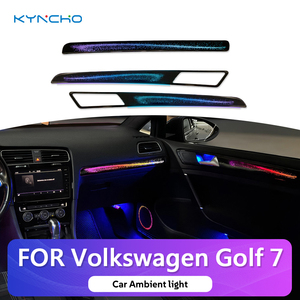 KYNCHO per VW Golf <span class=keywords><strong>7</strong></span> Kit Luci Ambientali Auto 64 Colori LED Controllo Bluetooth APP Stile Cubo Magico Galaxy Illuminazione Interna - Product Image 1