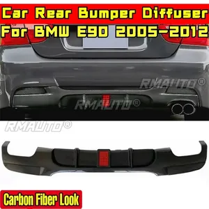 Kit carrosserie pour BMW E90 2005-2012, protection de pare-chocs arrière BMW E90, aspect fibre de carbone, style MP, séparateur diffuseur, accessoires auto - Product Image 1