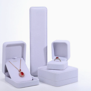 Wholesale Fashion Velvet Jewelry Box Custom Sticker Logo <b>Ring</b> Bracelet Necklace <b>Storage</b> Gift Packaging Box Multi Size Available - Product Image 4