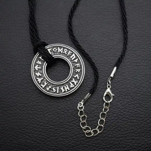 Custom Stainless Steel Nordic Viking <strong>Elder</strong> Futhark Rune Necklace Pagan Circle Runic Pendant for Men Women Jewelry - Product Image 4