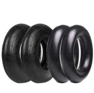 4.80/4.00-8 타이어 및 내부 튜브 세트 범용 교체 타이어 및 내부 튜브 외부 펌핑 휠 타이어
