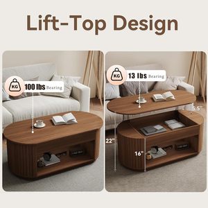 <span class=keywords><strong>Table</strong></span> <span class=keywords><strong>basse</strong></span> relevable moderne de 47 pouces pour la maison, le bureau et le salon - Product Image 5