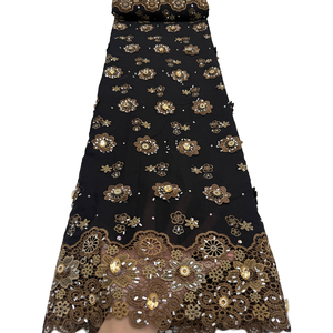 NI.AI Nouvelle Arrivée Tissu en Dentelle Suisse Africaine Voile Nigeria Robe de <span class=keywords><strong>Mariage</strong></span> Fête Broderie Florale Multicolore Dentelle Sèche avec Pierres - Product Image 3