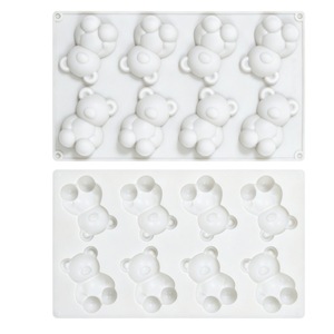 Bear Shaped Chocolate <b>Mold</b> 8 Cavity Food Grade Silicone Baking Cake Tool Easy Unmold Candy Making <b>Mold</b> - Product Image 5